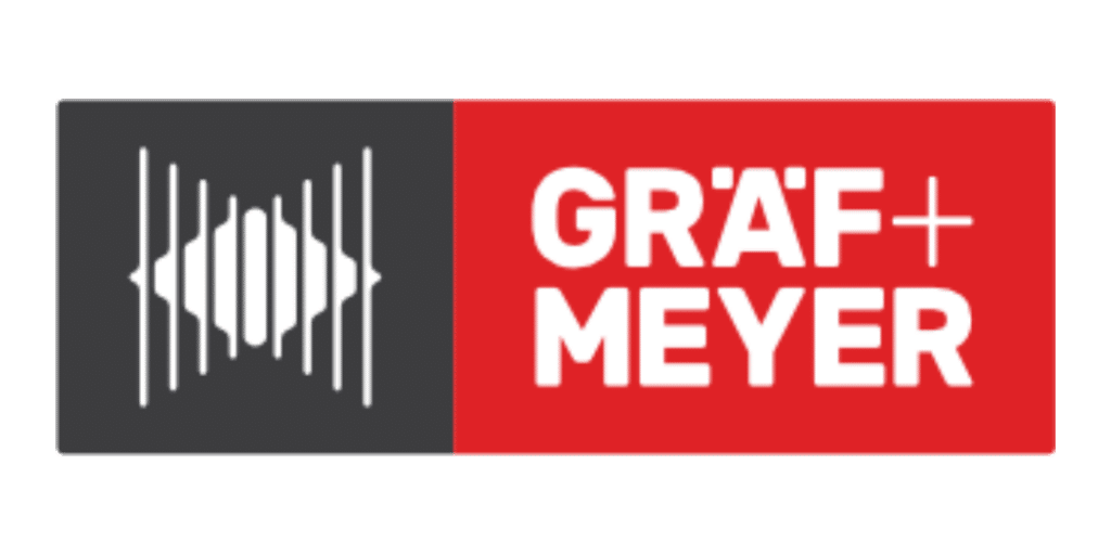 Rot graues Logo von Gräf und Meyer