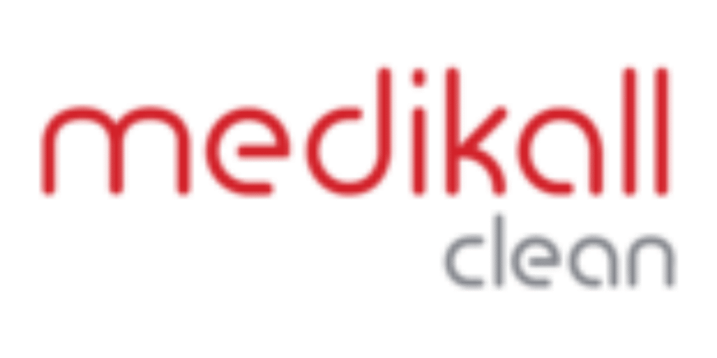 Rot graues Logo von Medikall Clean